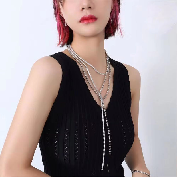 Best Price of Zircon Chain Long Stainless Steel Necklace Chain for Women
