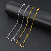 Fashion Long Chain Stainless Steel Necklace Wrapped Bracelets Sweater Chains Necklaces Jewelry