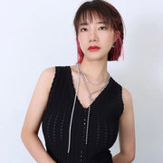 Best Price of Zircon Chain Long Stainless Steel Necklace Chain for Women