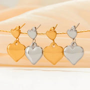 18K Gold Plated Chunky Heart Earring Tarnish Free Stainless Steel Earring Women Jewelry