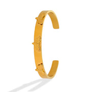 Custom Dragonfly Bracelet 18K Gold Plated Filled Stainless Steel Open Cuff Bangle Bracelet for Women Pink Y2K Jewelry
