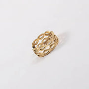 Stainless Steel Jewelry Wholesale 18K Gold Plated Double-Layer Bight Open Rings for Women Fashion Jewelry