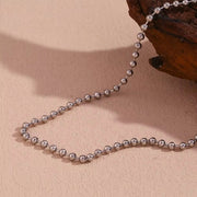 Stainless Steel Bead Necklace Waterproof Gold Plated Jewelry anti Tarnish Chain Necklace Choker