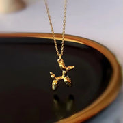Fashion Jewelry Trendy 18K Gold Plated Stainless Steel Dog Chains Necklace for Women Mom Gifts