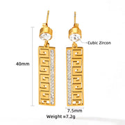 Fashion PVD Gold Plated Stainless Steel Jewelry Women Earring