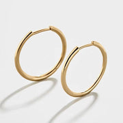 Stainless Steel Gold Plated Large Medium Small Size Hoop Earrings for Women