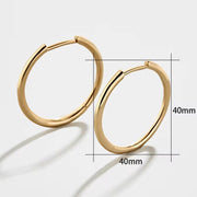 Stainless Steel Gold Plated Large Medium Small Size Hoop Earrings for Women