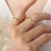 Custom Hip Hop Fashion Jewelry Red Cubic Zircon Rings Gold Silver Plated 316L Stainless Steel for Women Bague CLASSIC