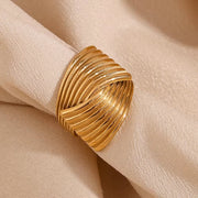 Engraved Cross Signet Ring Gold Plated Statement Jewelry Valentine Jewelry Stainless Steel Rings