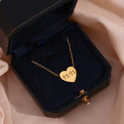11:11 Heart Pendant Necklace Gold Plated Stainless Steel Jewelry Custom Collier En Acier Inoxydable