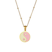 Colorful Enamel Angel Dragonfly Pendant Necklaces 18K Gold Plated Stainless Steel Jewelry Set