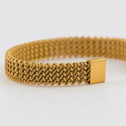 Customized Trendy Stainless Steel Inlaid Open Bracelet Gold Cuff Bangle 18K Gold PVD Plated Stainless Steel Bracelet