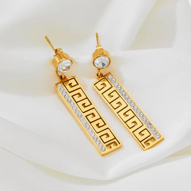 Fashion PVD Gold Plated Stainless Steel Jewelry Women Earring