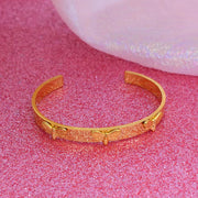 Custom Dragonfly Bracelet 18K Gold Plated Filled Stainless Steel Open Cuff Bangle Bracelet for Women Pink Y2K Jewelry