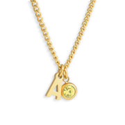 Custom/Personalized Initial Pendant Necklace w/ Birthstone