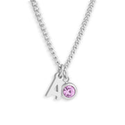 Custom/Personalized Initial Pendant Necklace w/ Birthstone