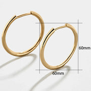 Stainless Steel Gold Plated Large Medium Small Size Hoop Earrings for Women