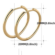 Stainless Steel Gold Plated Large Medium Small Size Hoop Earrings for Women