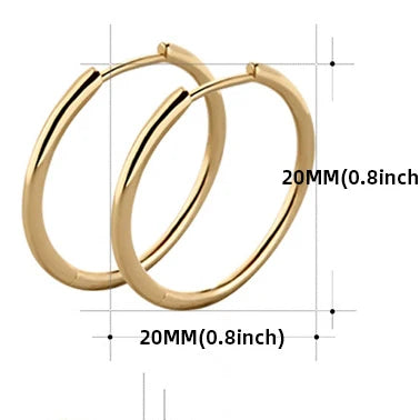 Stainless Steel Gold Plated Large Medium Small Size Hoop Earrings for Women