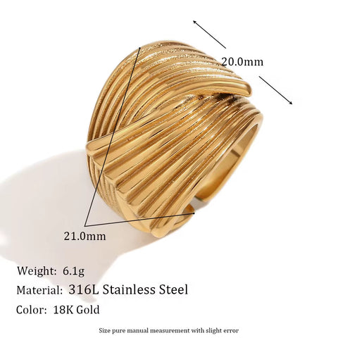Engraved Cross Signet Ring Gold Plated Statement Jewelry Valentine Jewelry Stainless Steel Rings