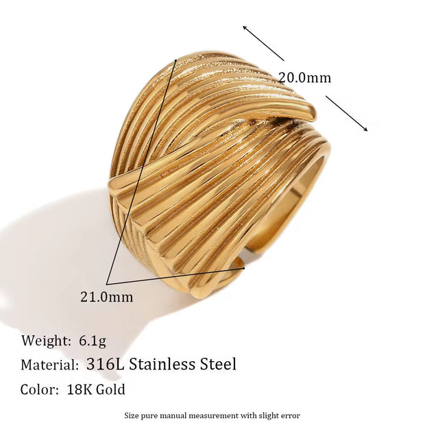 Engraved Cross Signet Ring Gold Plated Statement Jewelry Valentine Jewelry Stainless Steel Rings
