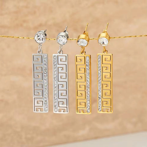 Fashion PVD Gold Plated Stainless Steel Jewelry Women Earring