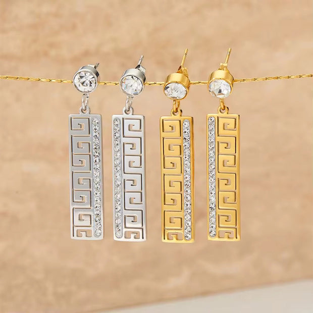 Fashion PVD Gold Plated Stainless Steel Jewelry Women Earring
