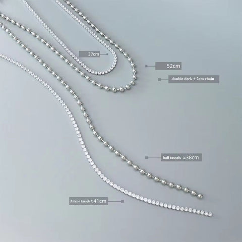 Best Price of Zircon Chain Long Stainless Steel Necklace Chain for Women