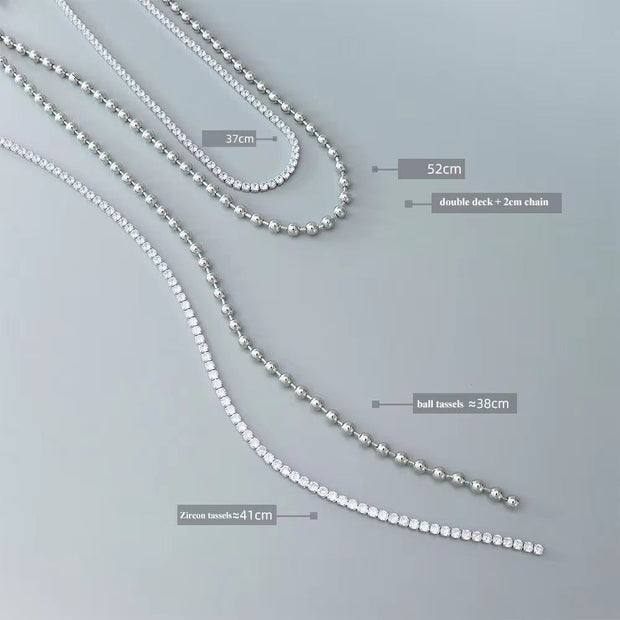Best Price of Zircon Chain Long Stainless Steel Necklace Chain for Women