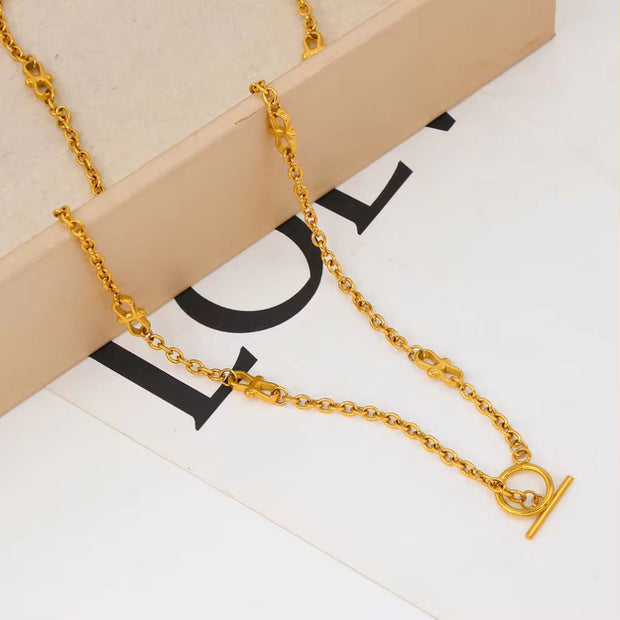 Fashion Long Chain Stainless Steel Necklace Wrapped Bracelets Sweater Chains Necklaces Jewelry
