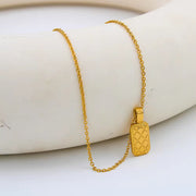 Spanish Design Lady Dainty Jewelry Real Gold Plated Pineapple Pendant Necklace New Arrival Necklaces