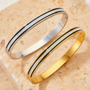 Charm CZ Rhinestone Pave Stainless Steel Cuff Bracelet Bangle Jewelry