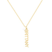 Custom/Personalized Mini Vertical Charm Nameplate Necklace