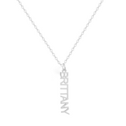 Custom/Personalized Mini Vertical Charm Nameplate Necklace