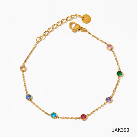 Wholesale Fashion Jewelry Stainless Steel Zircon Beach Anklet Foot Jewelry Stainless Steel Anklet for Women